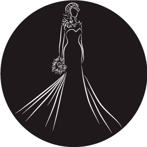 82837 - Bride Silhouette w/ Bouquet